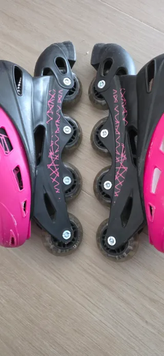 Patines ajustables rosa talla 33-36