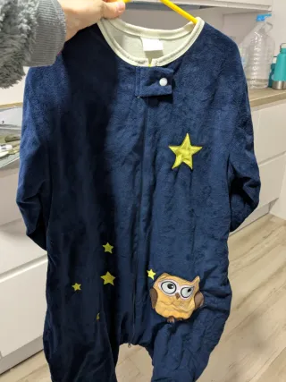 Saco de dormir infantil azul estrellas y búho