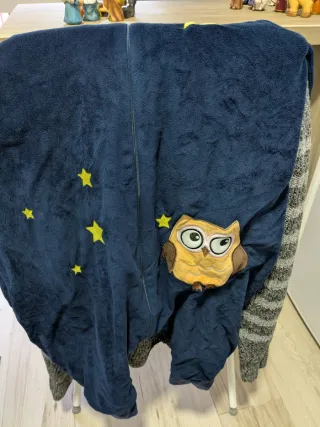 Saco de dormir infantil azul estrellas y búho