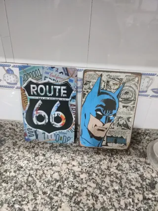 2 Chapas Decorativas Vintage Route 66