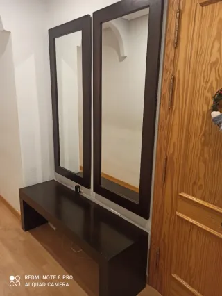 Mueble de entrada y 2 espejos