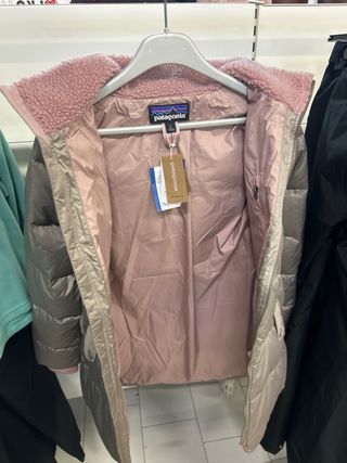 Giacca Patagonia bambina oro e rosa