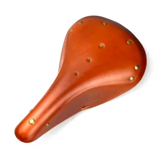 Sillín Bicicleta Cuero Marrón Vintage