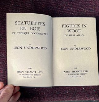 Libro Arte Africano: Figures in Wood 1947