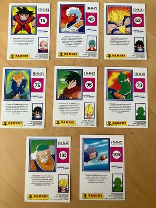 Cartas Dragon Ball Z Panini
