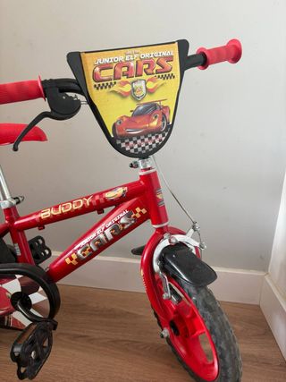 Bicicleta Infantil Cars 12 Roja