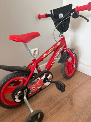 Bicicleta Infantil Cars 12 Roja