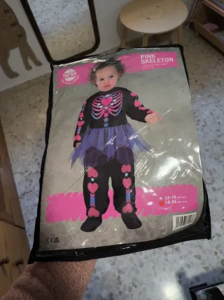 Disfraz Esqueleto Niña 18-24 Meses
