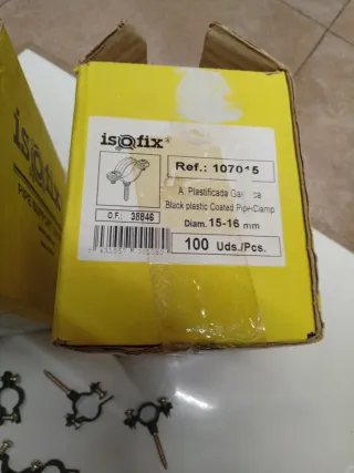 Abrazaderas Isofix metálicas 100uds