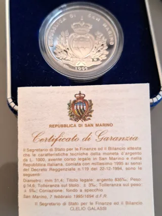 San Marino 1000 Lire Argento Olimpiade 1995