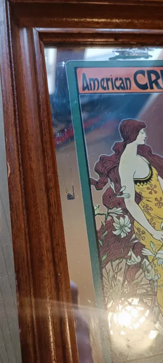 Cuadro Espejo American Crescent Cycles Años 70.