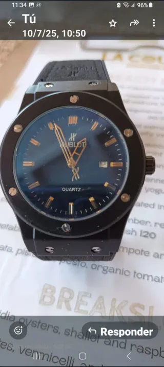 Reloj Hublot Negro y Dorado