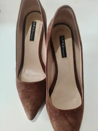 Zapatos de tacón marrones talla 37