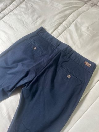 Pantaloni Chinos Zara Blu Navy EUR 38 Uomo