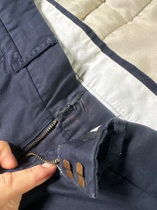 Pantaloni Chinos Zara Blu Navy EUR 38 Uomo