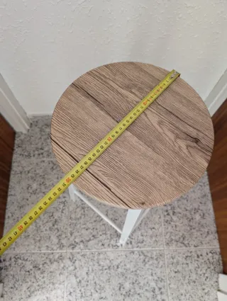 2 Taburetes altos barra madera y metal