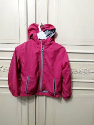 Giubbotto bimba fucsia con cappuccio