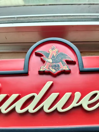 Expositor Budweiser Madera Años 80