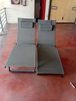 Tumbonas de jardín (2 unidades)