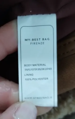 Borsa pelle ed ecopelliccia