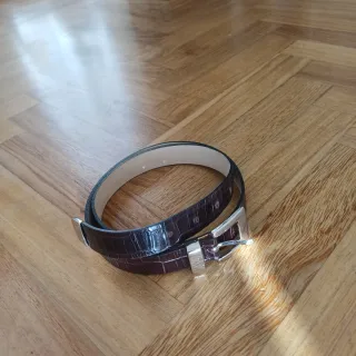 Cintura donna pelle effetto coccodrillo