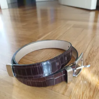 Cintura donna pelle effetto coccodrillo