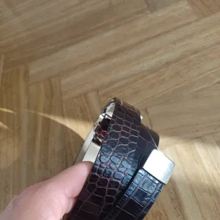 Cintura donna pelle effetto coccodrillo