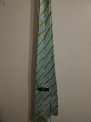 Corbata rayas verde y azul