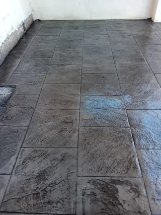 Hormigón impreso y fratasado