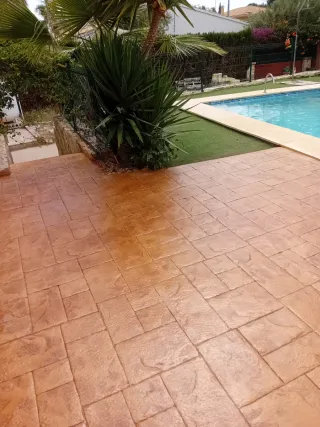 Hormigón impreso y fratasado