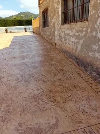 Hormigón impreso y fratasado