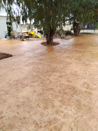 Hormigón impreso y fratasado