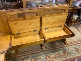 Banco Rinconera Pino estilo provenzal mas mesa