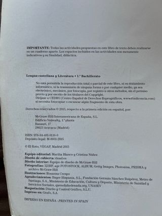 LA+SB Lengua castellana y literatura 1 Bachille...