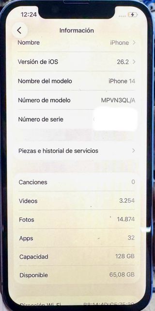 iPhone 14 128GB Azul Cielo