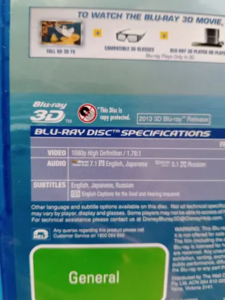 A Pequena Sereia Blu-ray 3D Disney (novo/New)