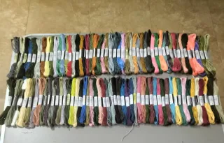 Lote 100 Madejas Hilo Bordar Marca Blanca