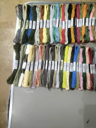 Lote 100 Madejas Hilo Bordar Marca Blanca