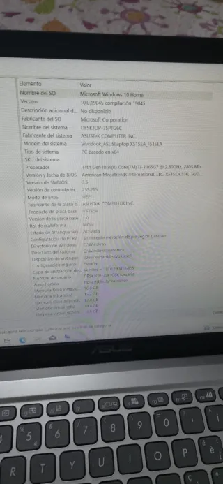 Portátil Asus F515EA i7-1165G7 8GB 512GB SSD