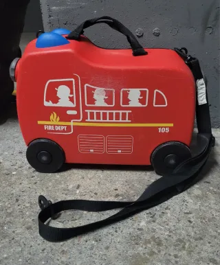 Maleta infantil bomberos con ruedas
