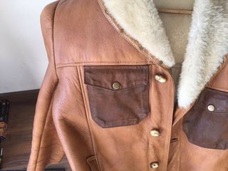 Abrigo/pelliza de Piel Marrón Borreguillo de oveja