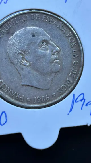 Lote 5 Monedas Plata 100 Pesetas Franco