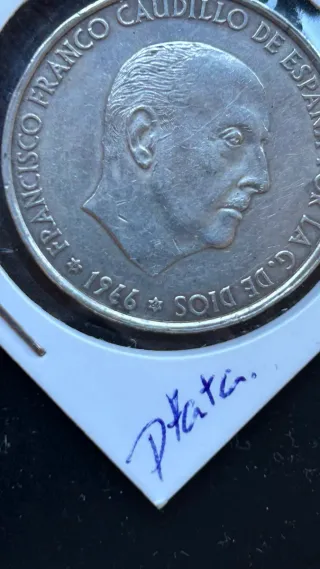 Lote 5 Monedas Plata 100 Pesetas Franco