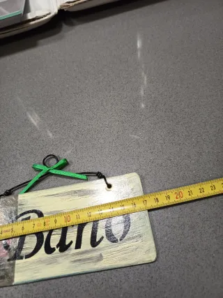 Cartel decorativo Baño con flores