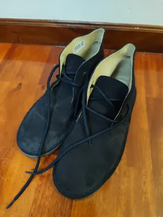 Botines azul marino cordones talla 36