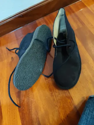 Botines azul marino cordones talla 36