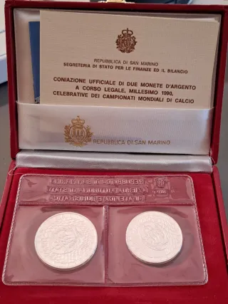 San Marino 1990 Argento Mondiali Calcio