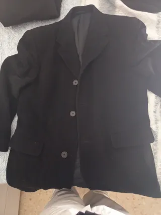 Abrigo largo negro hombre