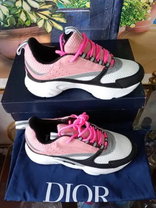 Deportivas Dior Rosa y Blancas