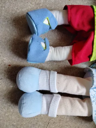 Muñeco y muñeca de trapo